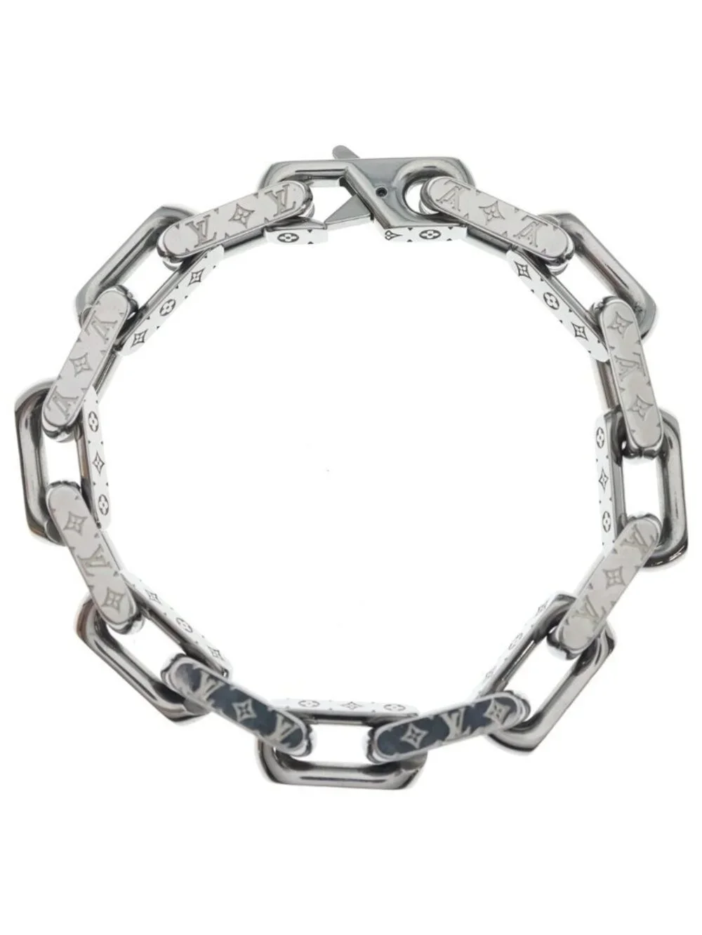 Louis Vuitton Monogram Chain Bracelet Silver